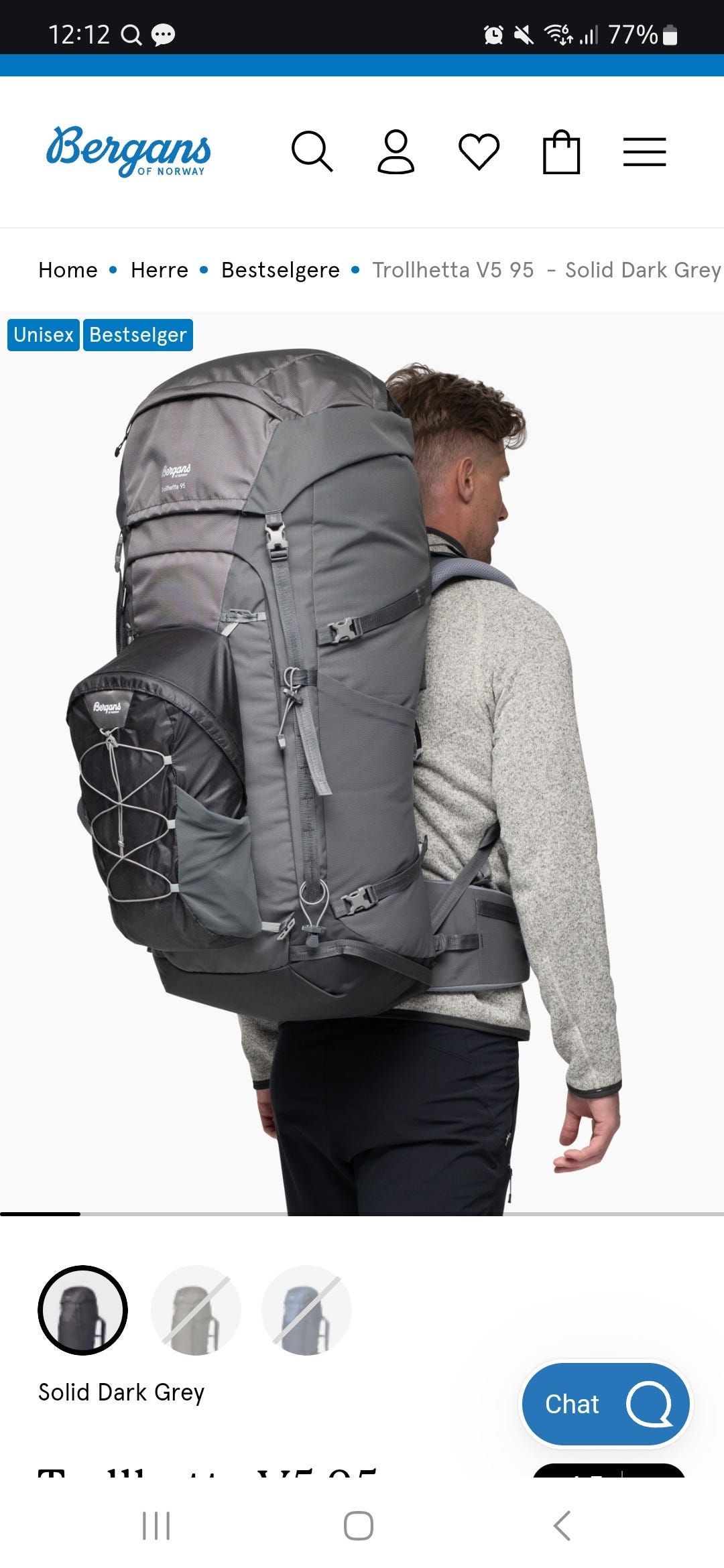 Bergans trollhetta 95l | FINN torget