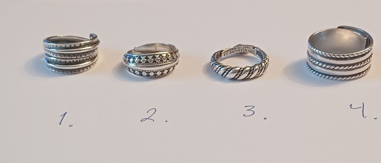 Saga Ringer - 4 stk - selges separat 700 kr stk eller 4 for 2500 | FINN ...
