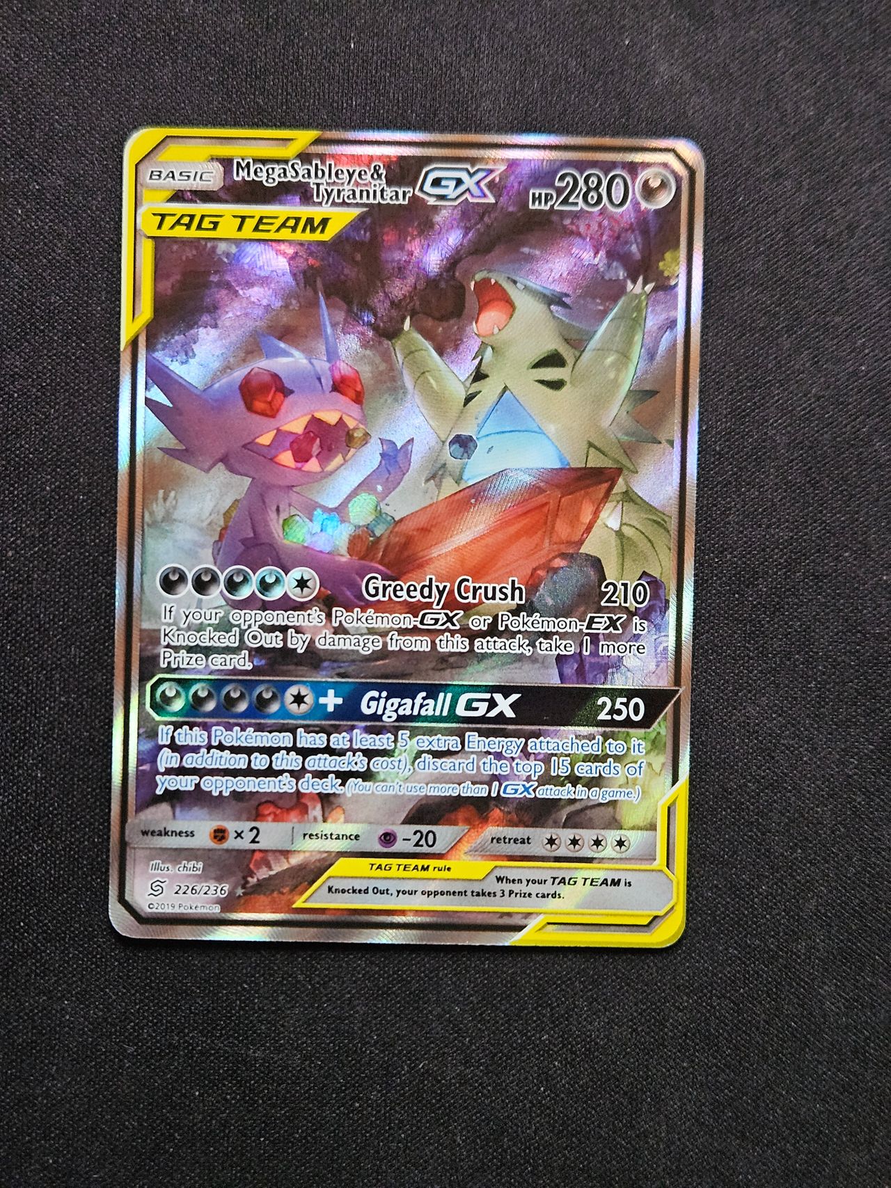 Pokemon Kort Mega Sableye Tyranitar Tag Team Gx Fra Unified Minds