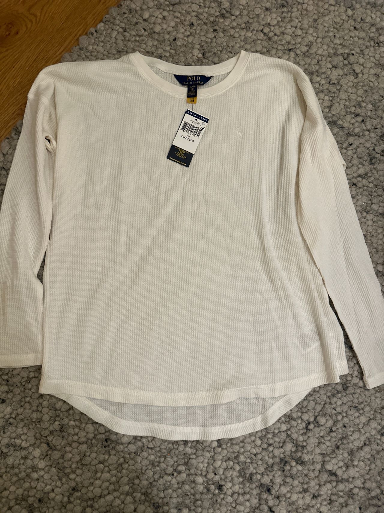 Ubrukt Ny Flott Basic Offwhite Polo Ralph Lauren Tr Ye Genser Str Xl R Finn Torget