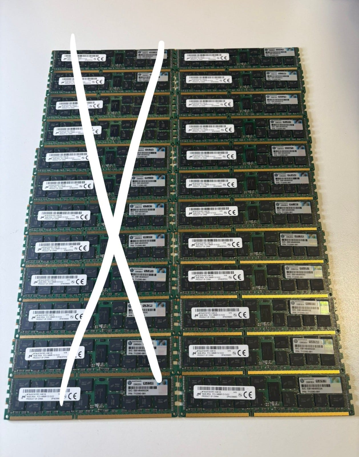 Barrette RAM Serveur 16 GB DDR3-1866 PC3-14900 RDIMM ECC - Marque A-Tech (équivalent Micron) - Neuf Sous Blister
