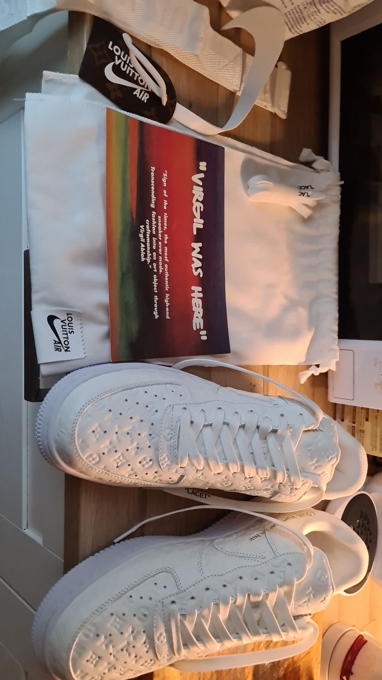 Nike Air Force S Louis Vuitton All White Finn Torget