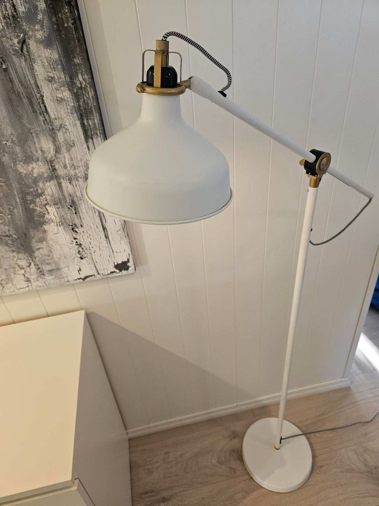 NYMÖ Lampeskjerm, svart, messingfarget, 44 cm - IKEA