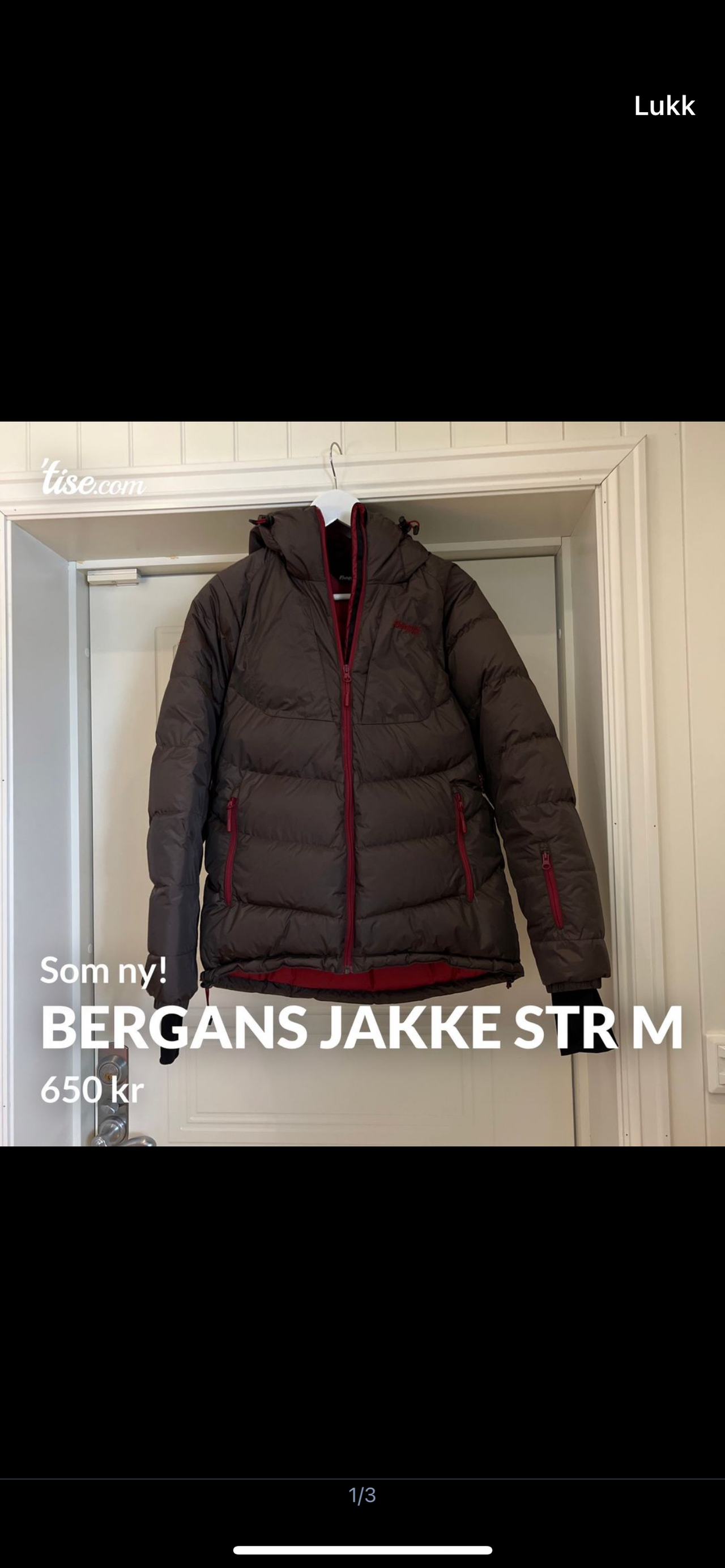 Bergans jakke str M FINN torget