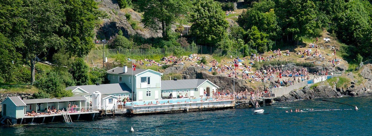 Elsero, badeplass i gamle Bergen.15 min å gå fra huset Galleribilde