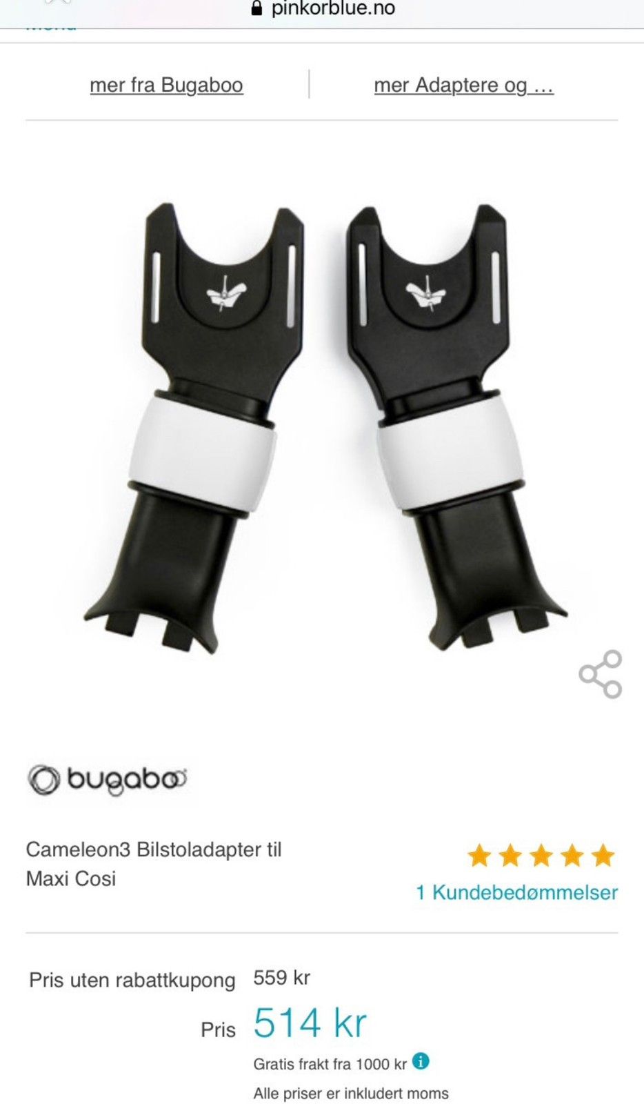 Bugaboo 2024 bilstoladapter besafe