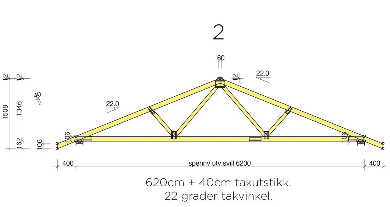 Takstol 620cm 22 Grader 40cm Utstikk FINN torget takstol-620cm-22-grader-40cm-utstikk-finn-torget