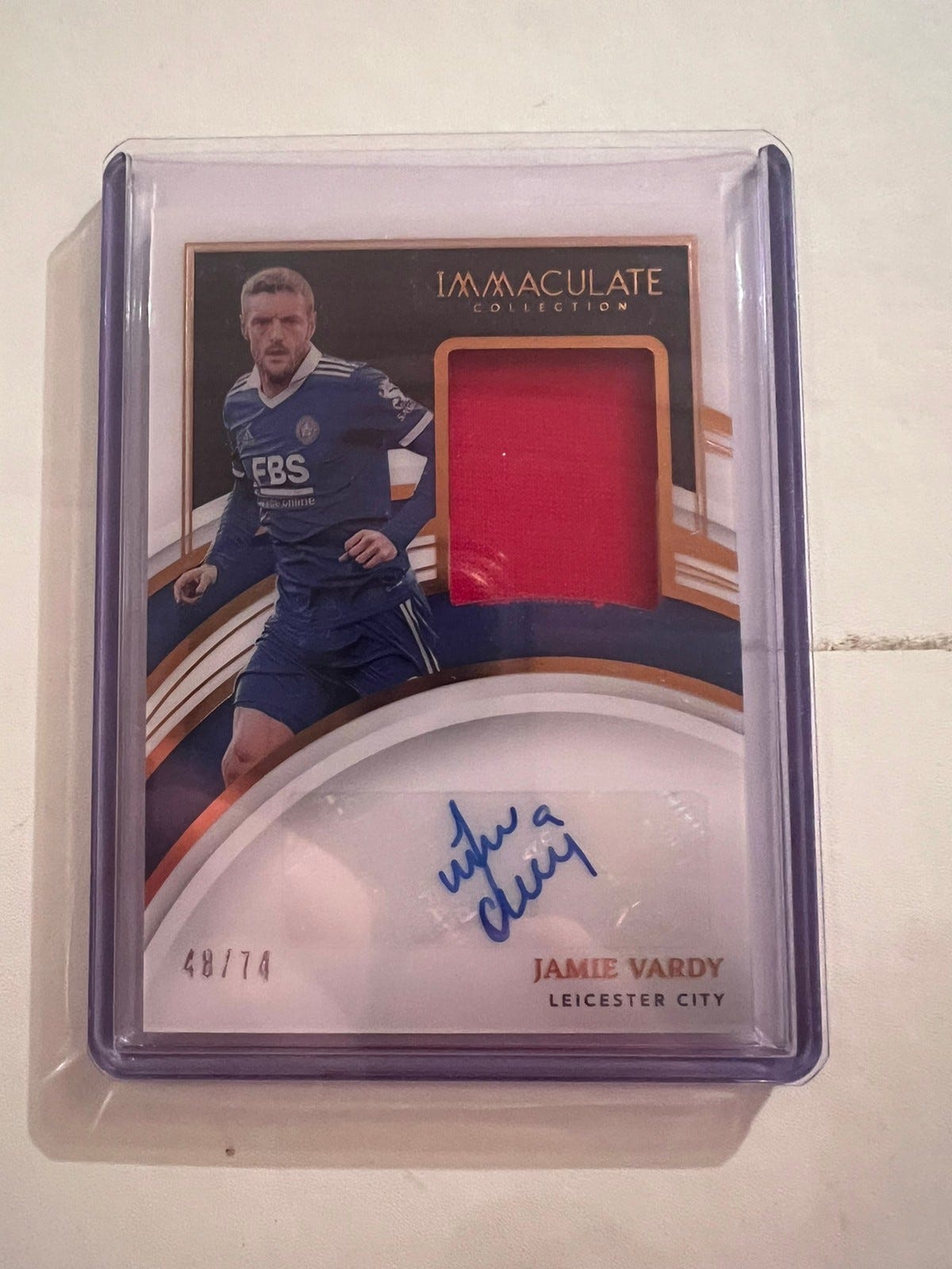 世界74枚限定！PANINI JAMIE VARDY  直筆サインカード 74 JAMIE VARDY IMMACULATE auto