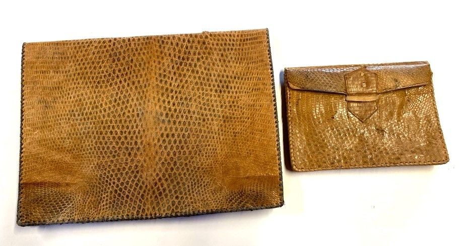 Fretex Moss: Vintage veske og lommebok i slangeskinn