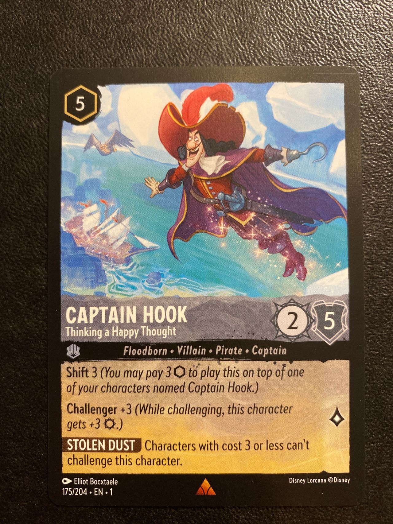 Captain Hook rare Disney Lorcana samlekort