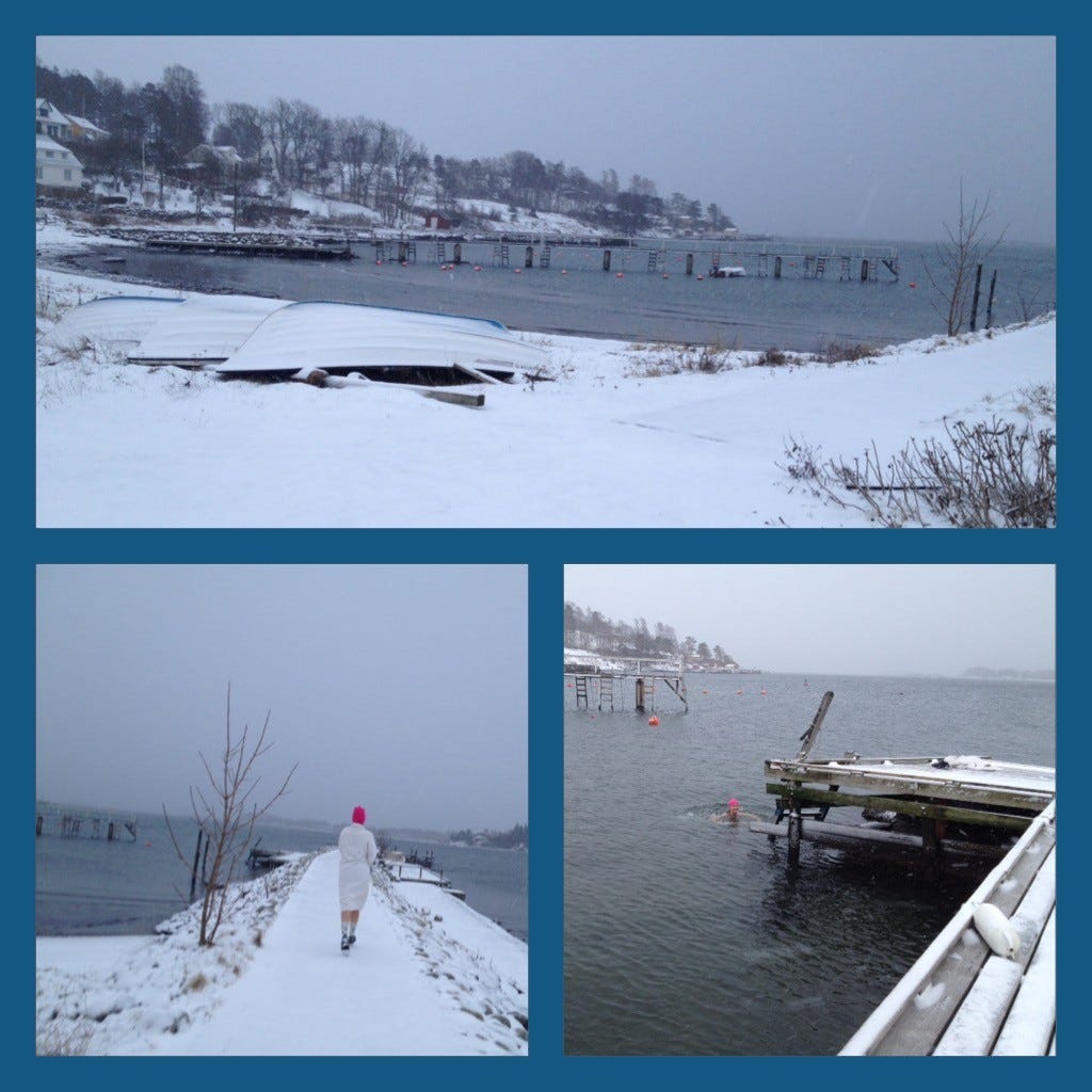 Vinterbading med påfølgende badstue anbefales Galleribilde