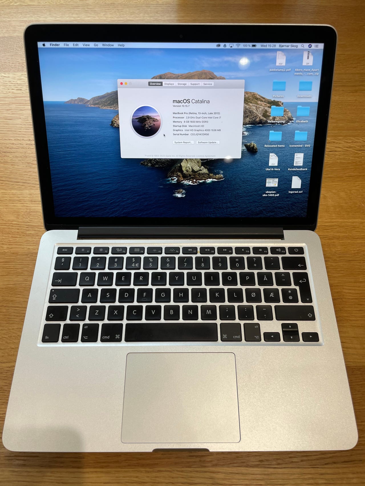 MacBook Pro (Retina, 13 pouces, fin 2012) - Caractéristiques