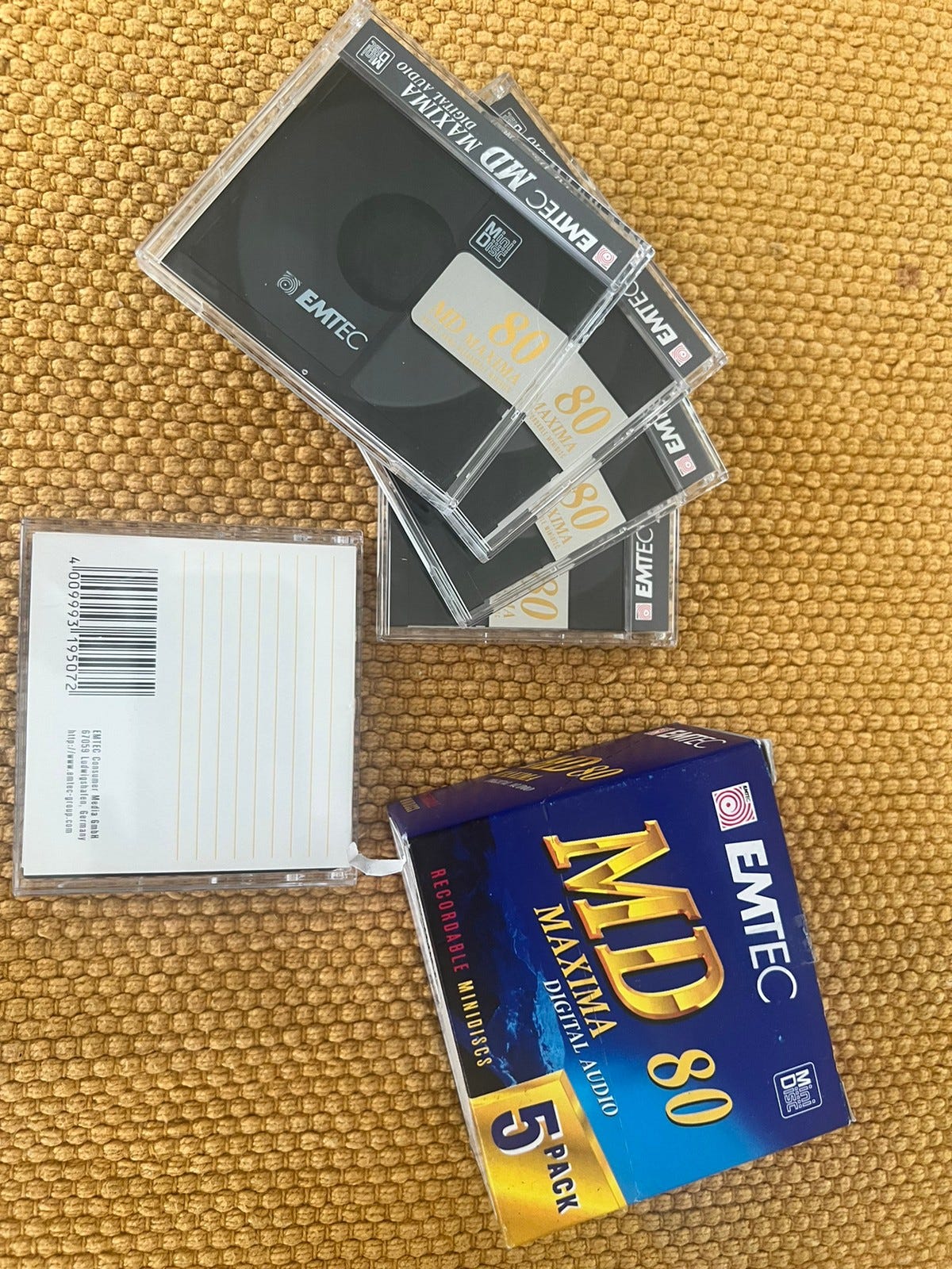 MiniDisc EMTEC/BASF MD 80 – Maxima – 80 Min – Fabriqué En Allemagne