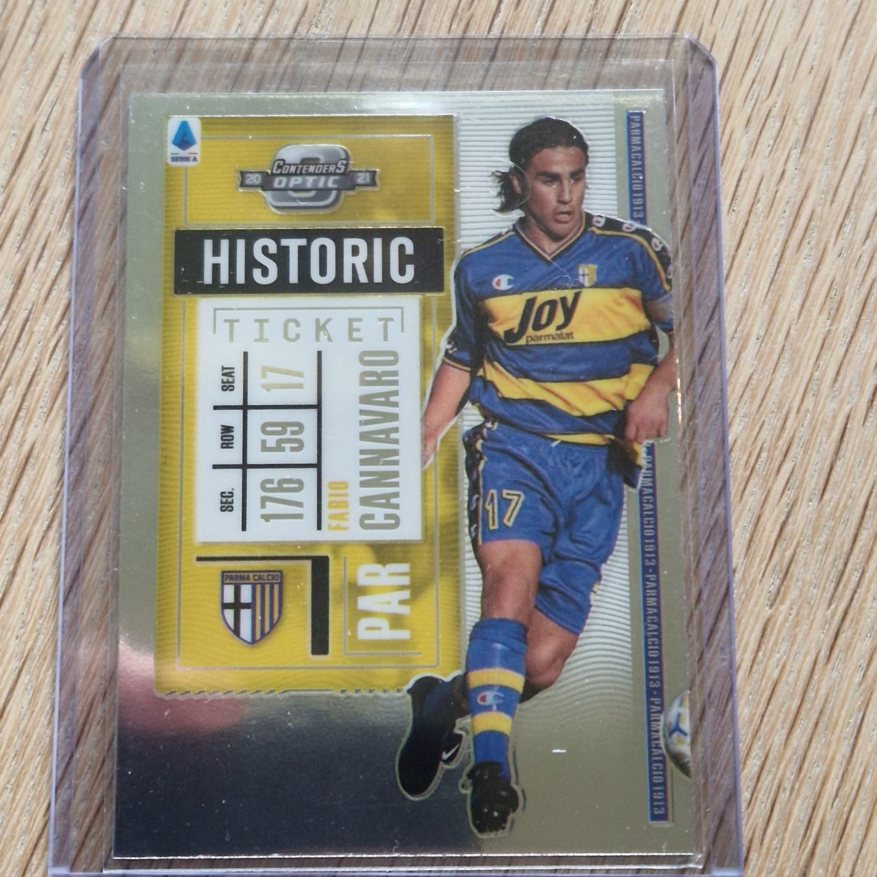 Fabio Cannavaro Historic Ticket Parma Panini Chronicles 2020-21