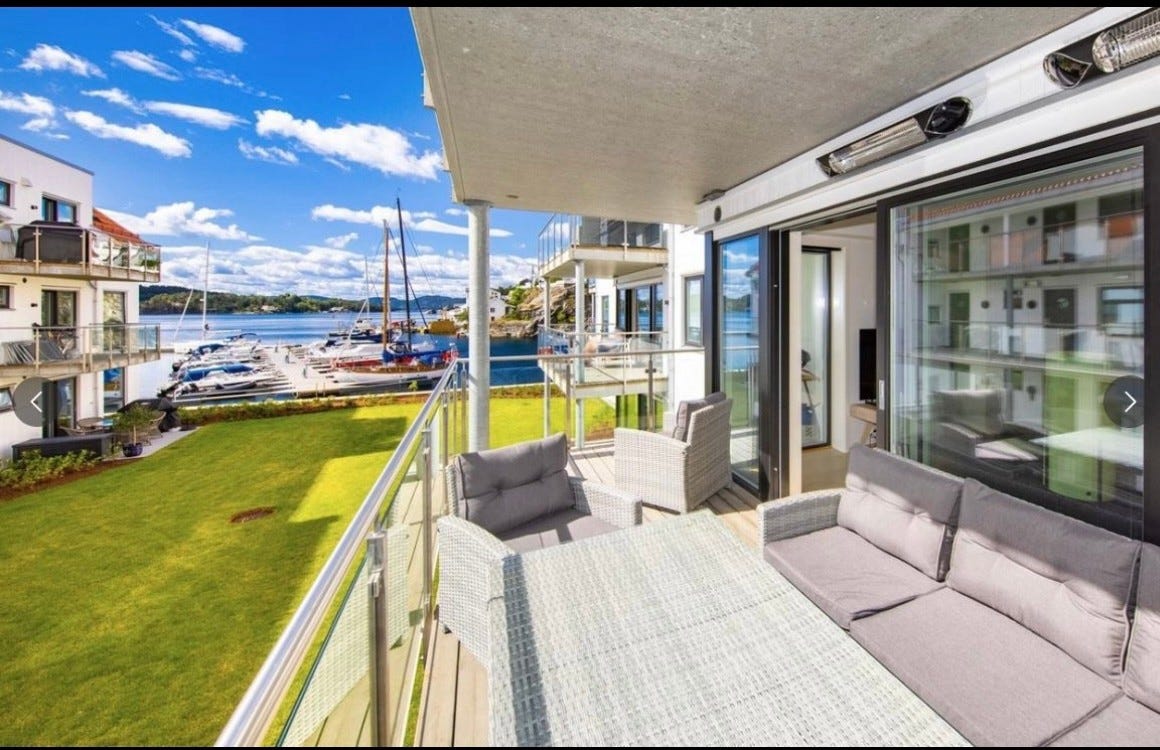 Utsikt fra terrassen Galleribilde