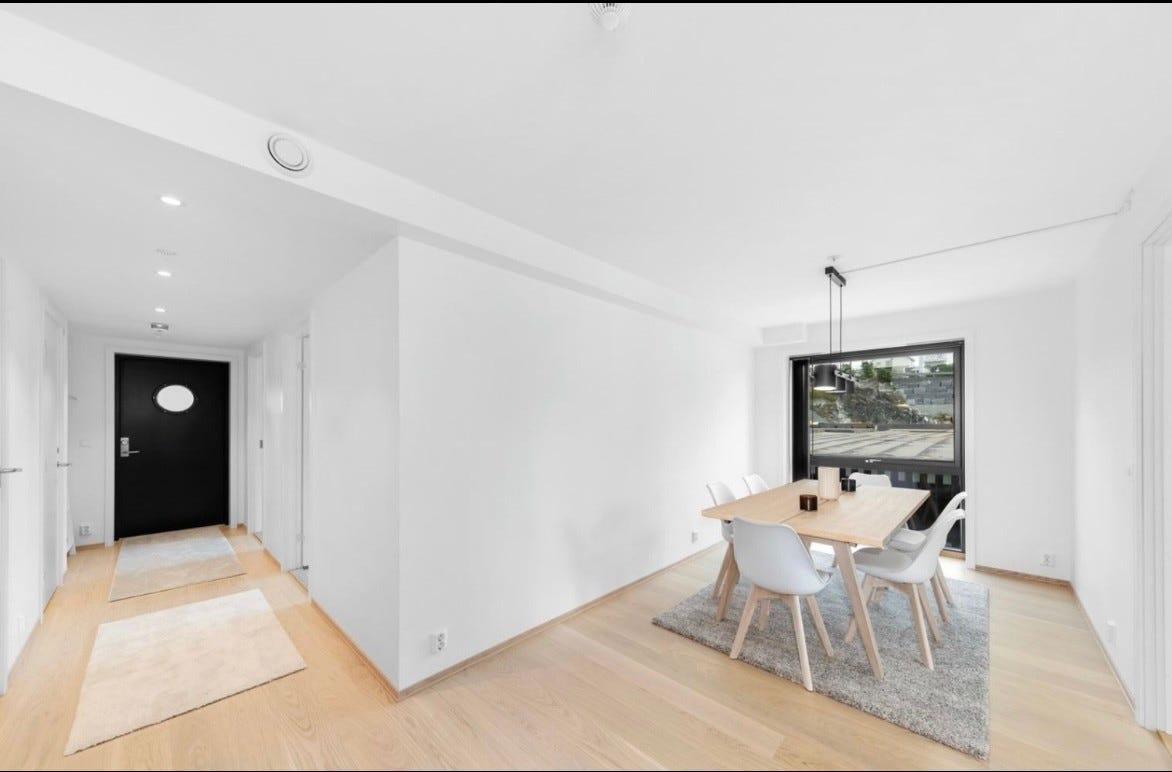 Spisebord med 6 stoler Galleribilde