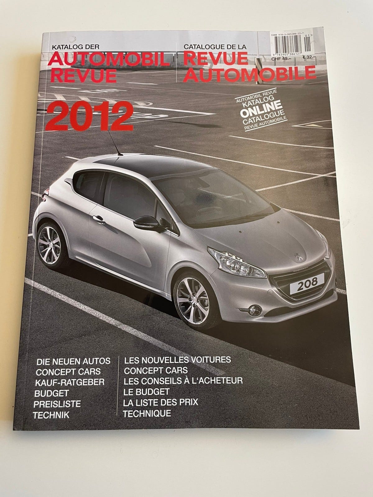 2012 Automobile revue/ katalog m oversikt og prisliste/ bilbrosjyrer
