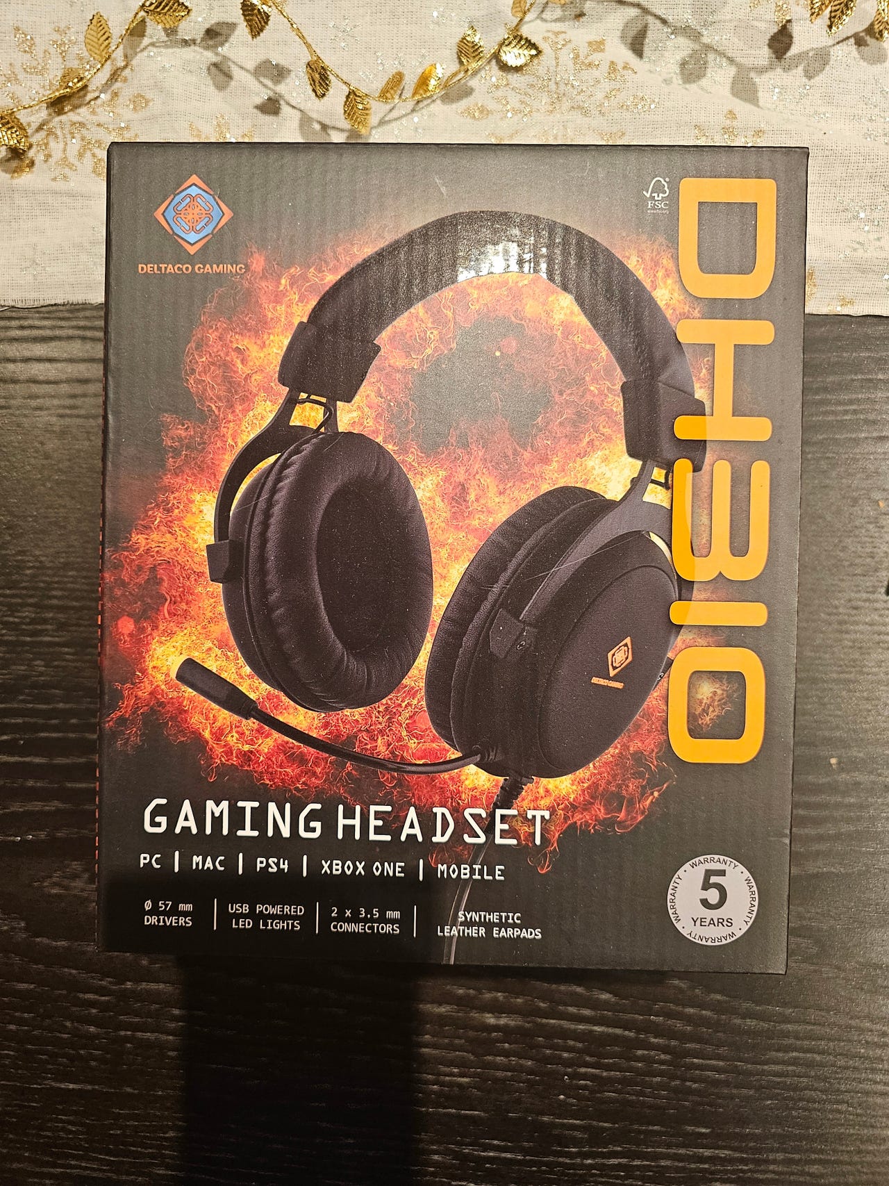 DeltaCo Cuffie Gaming DH310 2x Connettori 3,5 mm Auricolari Pelle Morbida
