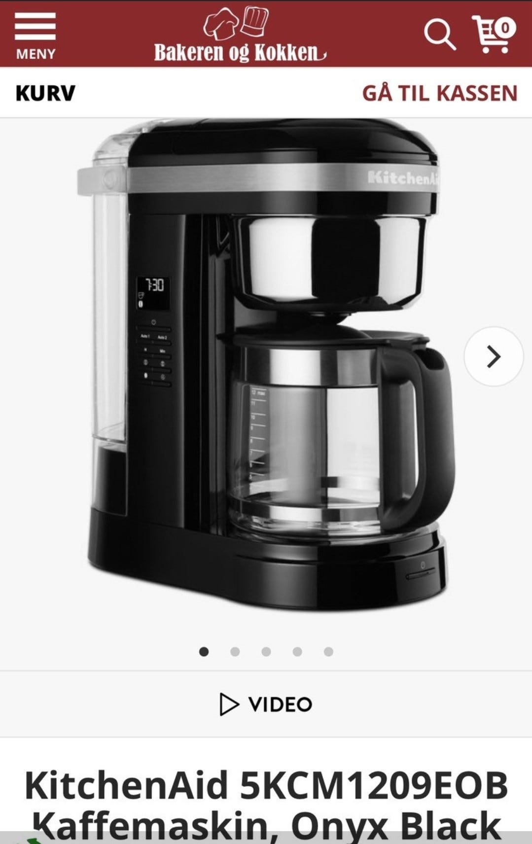 KitchenAid kaffetrakter | FINN-torget