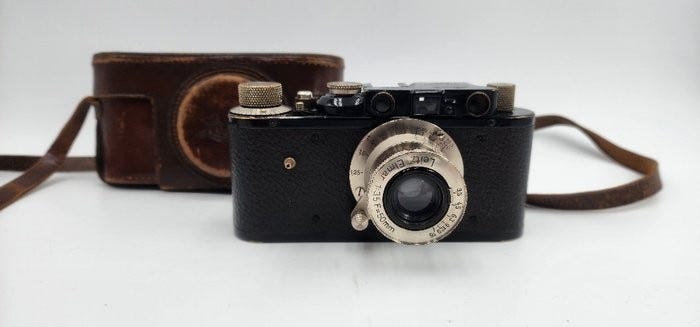 Appareil Photo Leica I Avec Elmar F/3.5 50mm - Circa 1930 #38230 (occasion, Fonctionnel)