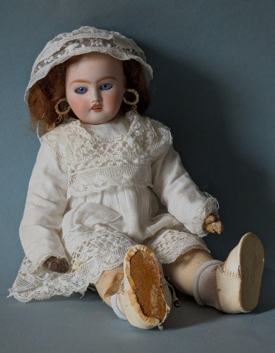 Antique Mon Chéri Doll – Léon Prieur Paris – Porcelain Head