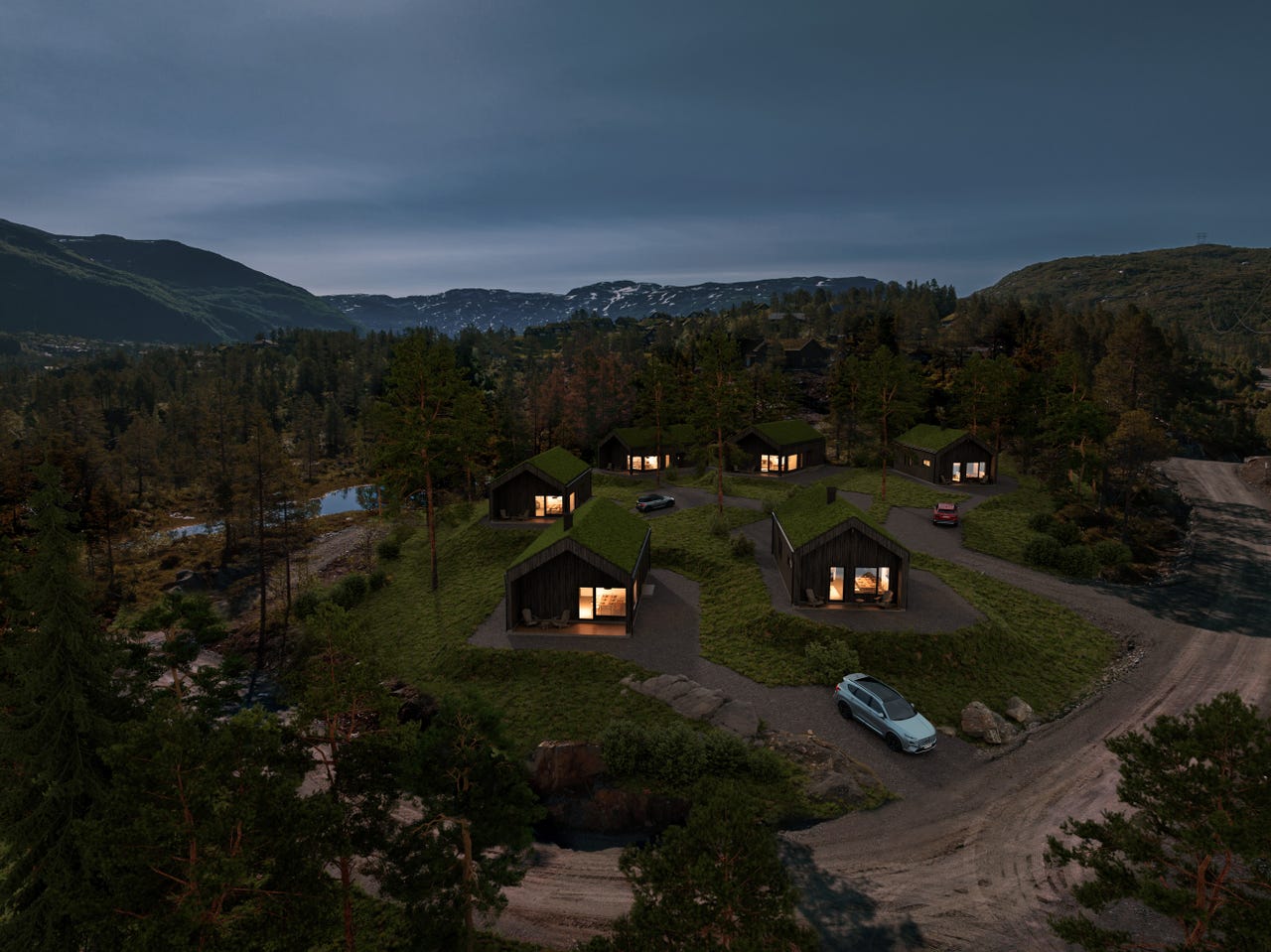 Nydelig hytte under bygging få meter fra skiløype – tomt 43 på Langedalsåsen/Solfonn! – Mist