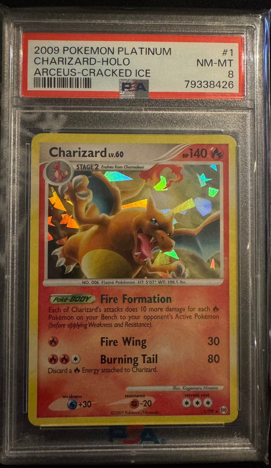 Charizard Holo Cracked Ice PSA 8 | FINN-torget