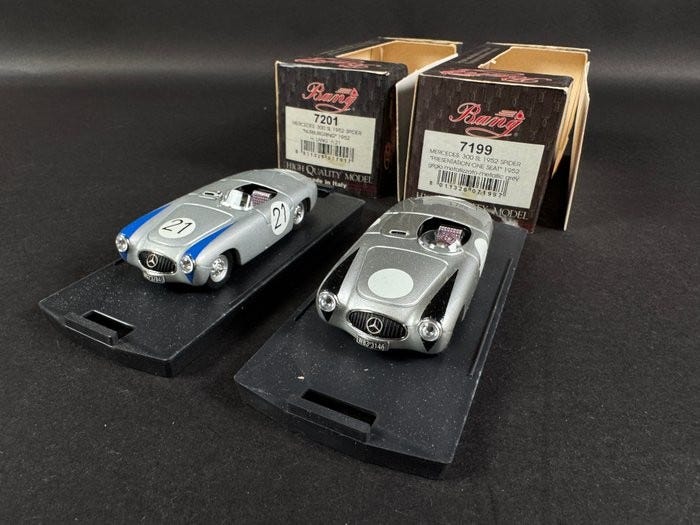 Lot De 3 Mercedes 300 SL 1952 – Échelle 1/43 – Voitures De Sport – Gris – Marques Bang/Box/Best