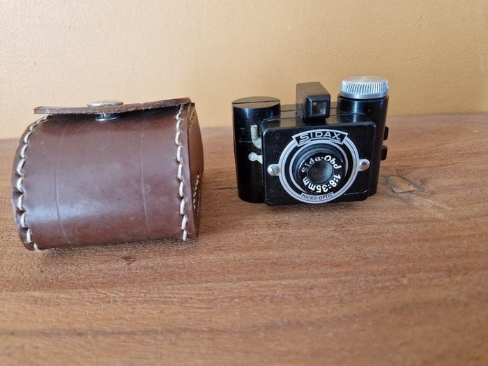 Appareil Photo Espion Sidax - Micro Optic 1:8 35mm De 1948 Avec étui - Très Bon état