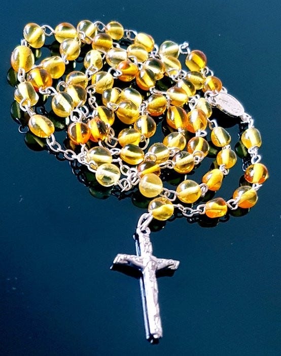Rosenkrans - Rav, Baltic Amber Rosenkrans - Håndlaget - 2025 | FINN-torget