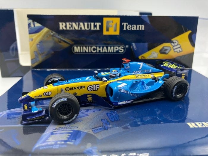 Minichamps Renault F1 R24 - Jarno Trulli - 1/43 - Moteur RS24 - Occasion Boîte Abîmée