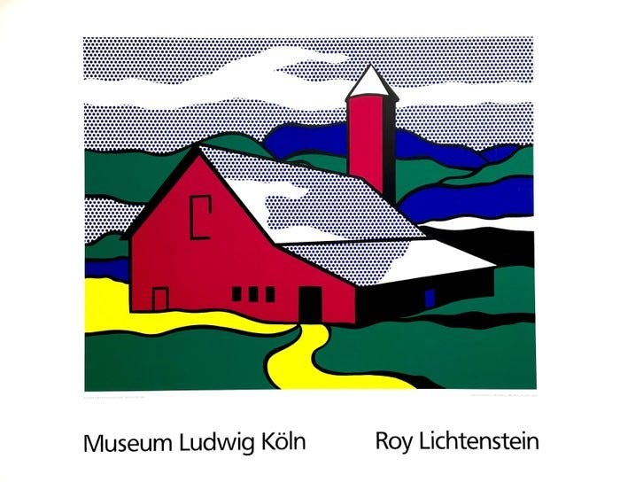 Roy Lichtenstein, (after) - Red Barn II - Silkscreen - Achenbach ...