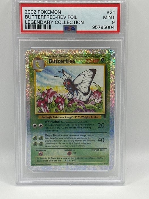 Pok mon 1 Graded Card Legendary Collection Reverse Butterfree PSA 