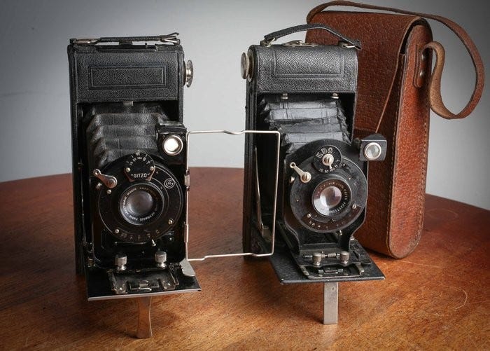 Trousse Optique Hermagis – Aplanétique Rapide N°6, Portrait-paysage, Nickelée Rare