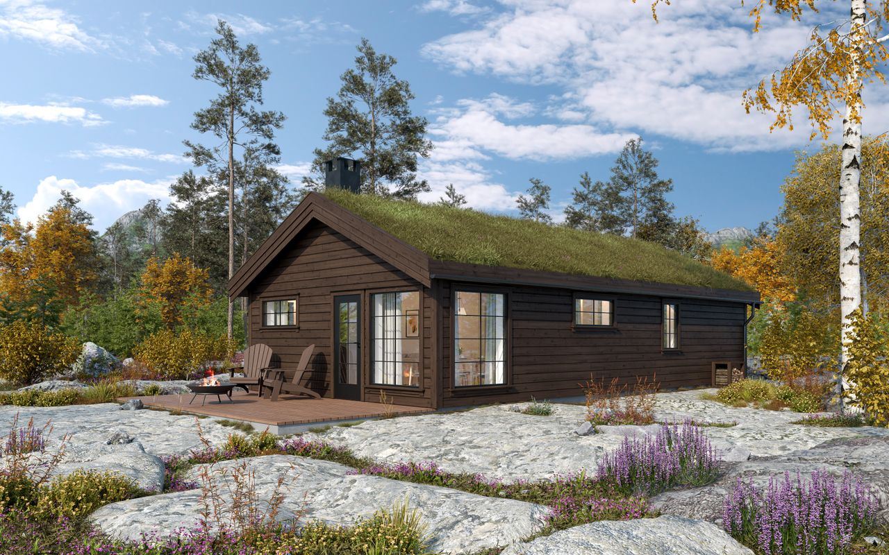 To nye, kjekke hytter med 3 soverom og god standard – planlagt på T62 Vardefjell Hyttefelt i Brokke!