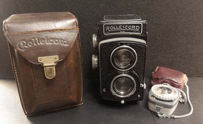 Rolleicord II Type 3 IIB Allemand Des Années 50 Avec Objectif Triotar 3,5/7,5 Cm