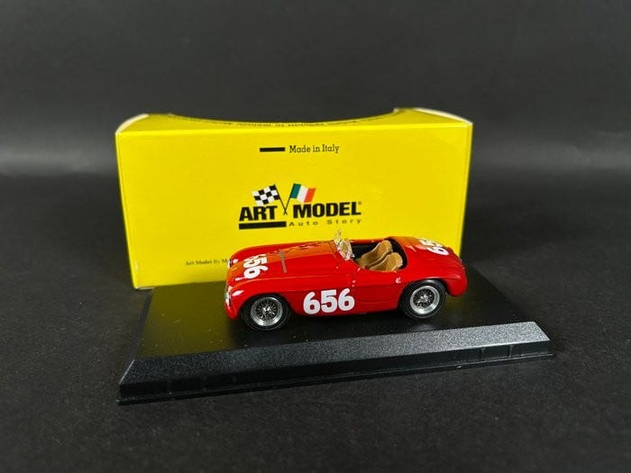 A fine 1:12 scale model 1948 Ferrari 166 Sc, Mille Miglia 1948, Tazio Nuvolari