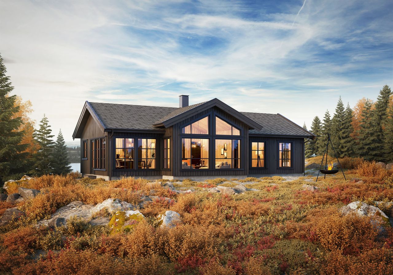Ny planlagt/prosjektert hytte på Seljestad – Langedalsåsen T49 – Hytte Utsikten 88