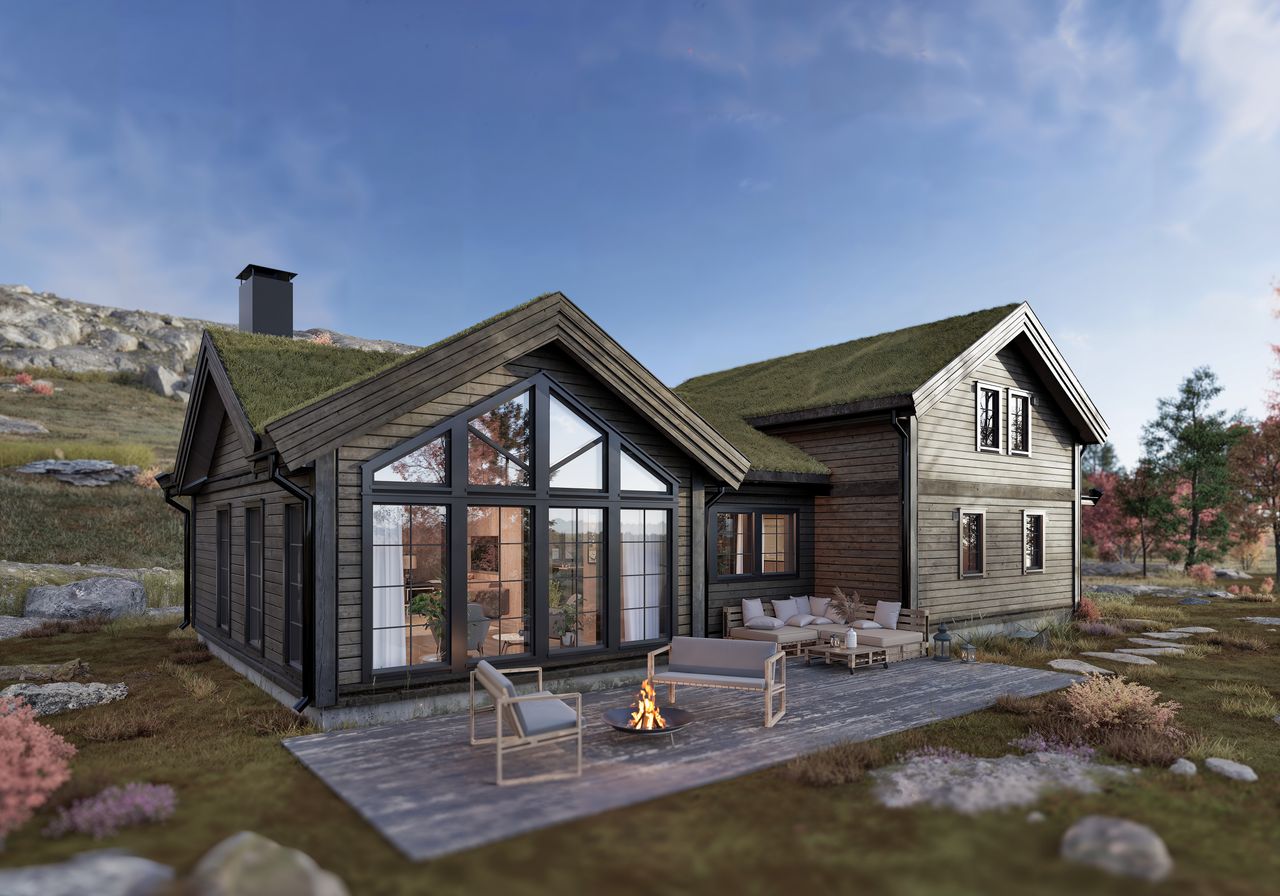 Prosjektert stor familiehytte med høy standard i Hallingdal – Heimdall