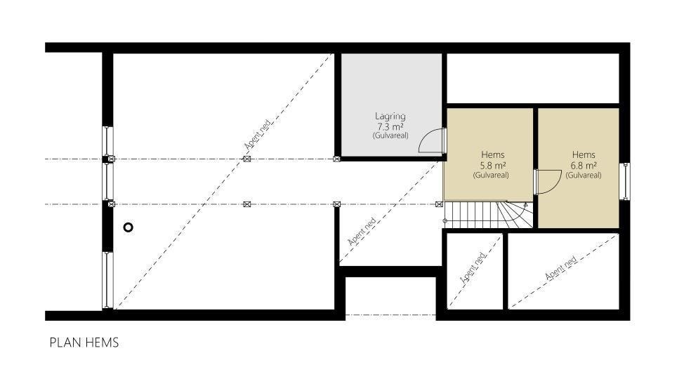 Ny planlagt/prosjektert hytte på Seljestad – Langedalsåsen T2 – Hytte Preg 100