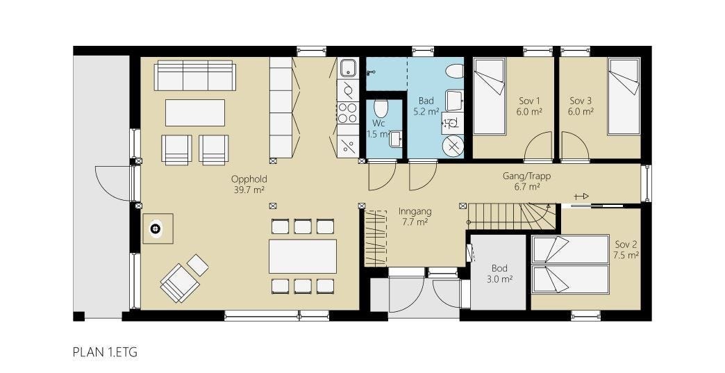 Ny planlagt/prosjektert hytte på Seljestad – Langedalsåsen T2 – Hytte Preg 100