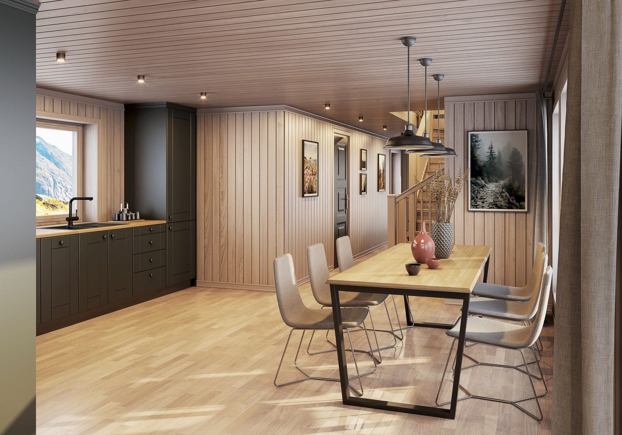 Skeikampen – Flott, prosjektert H hytte på solrik utsiktstomt – modell Heimdall 141 – type Kongsvold –