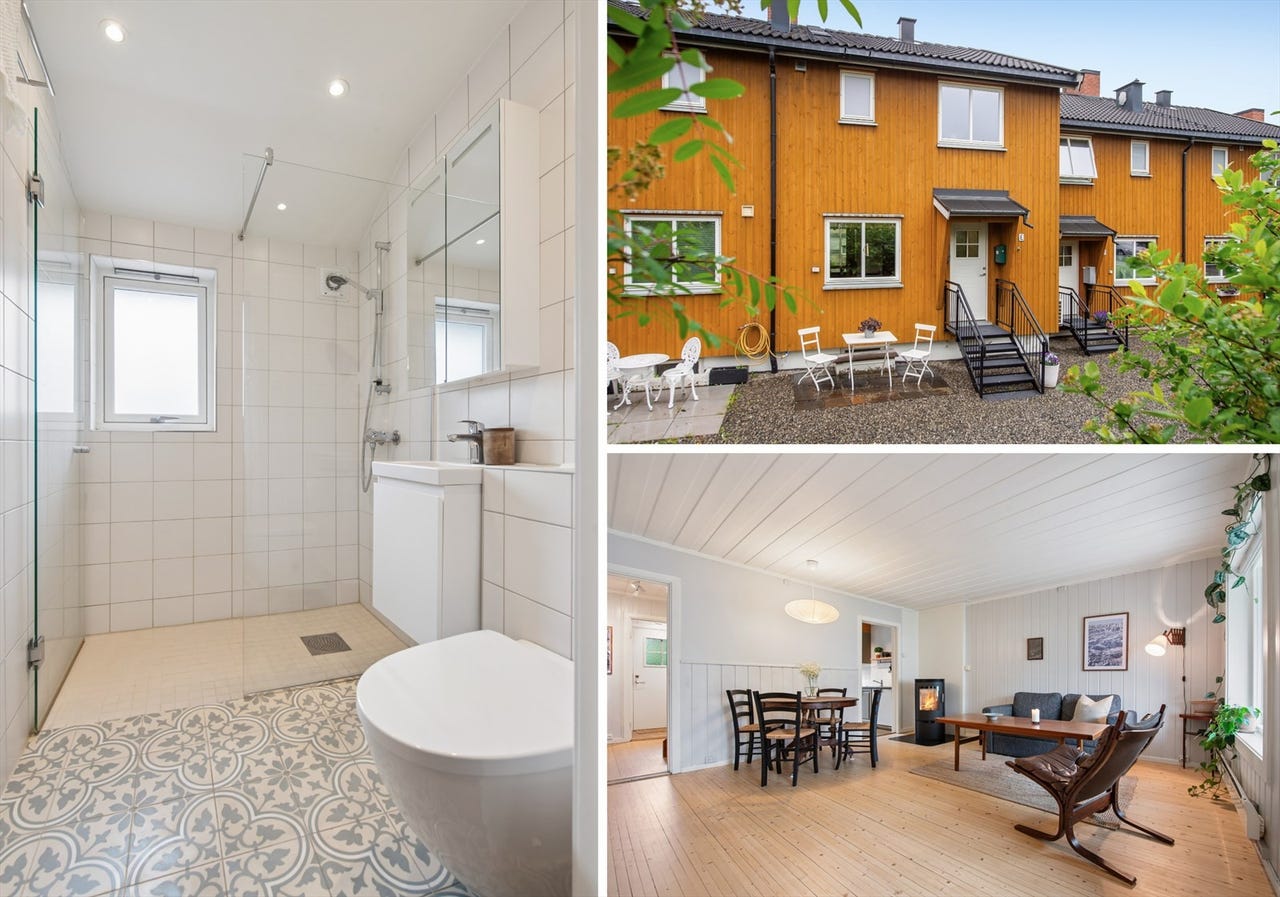 Rekkehus m/ 3 soverom midt i sentrum | Bad fra 2015 | Vestvendt terrasse og balkong | Skjermet og rolig | Parkering