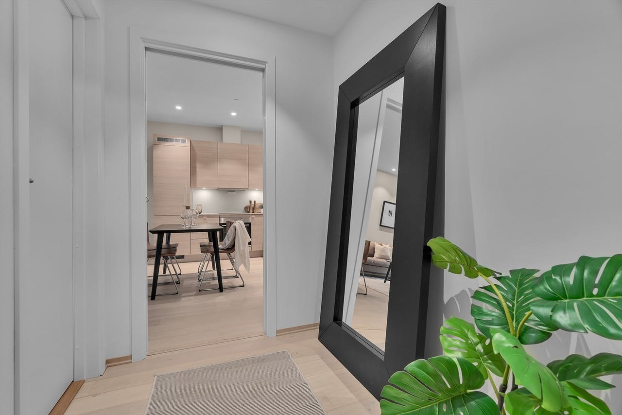 Gang med plass til garderobe