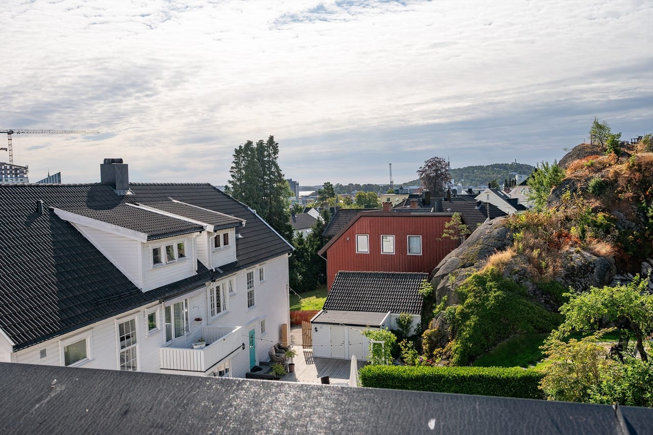 Utsikt fra takterrassen