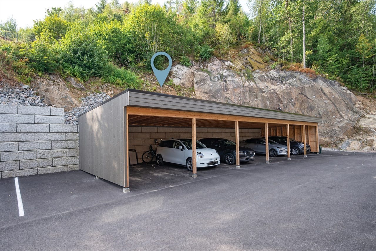 Egen carport i rekke