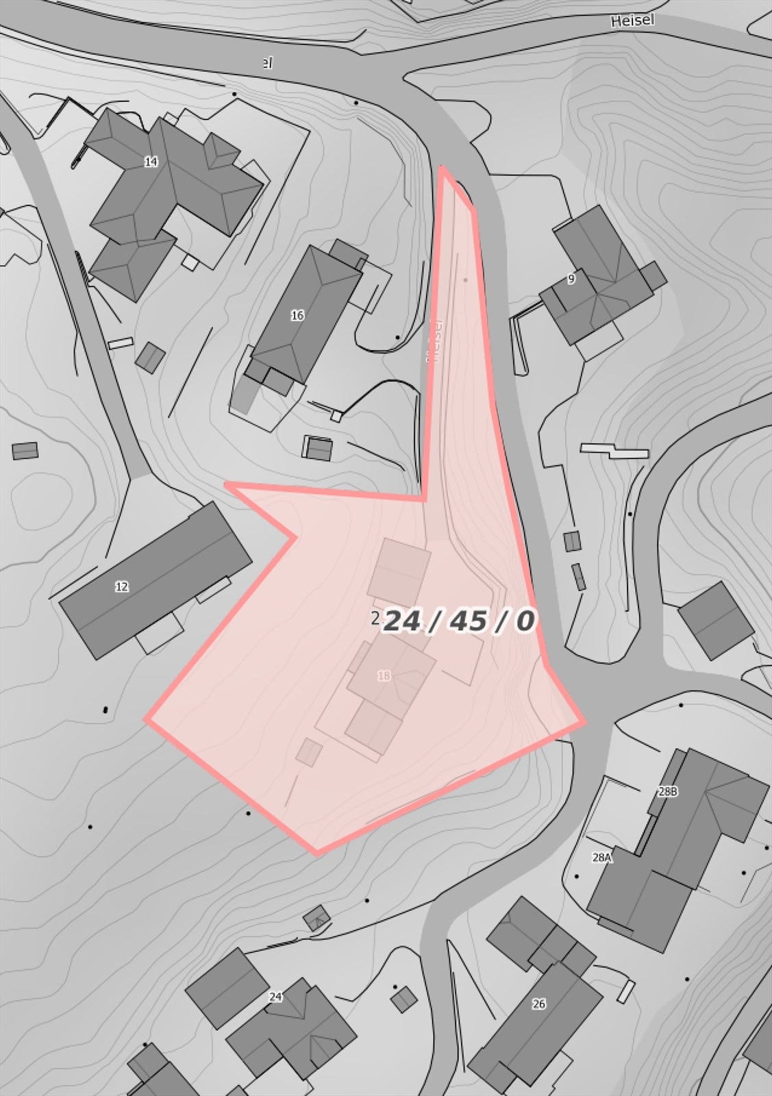 Tomtekart - nær 2.2 mål eiet tomt