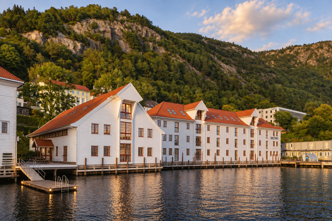 Sandviksfjellet og Stoltzentrappene like bak kontoret
