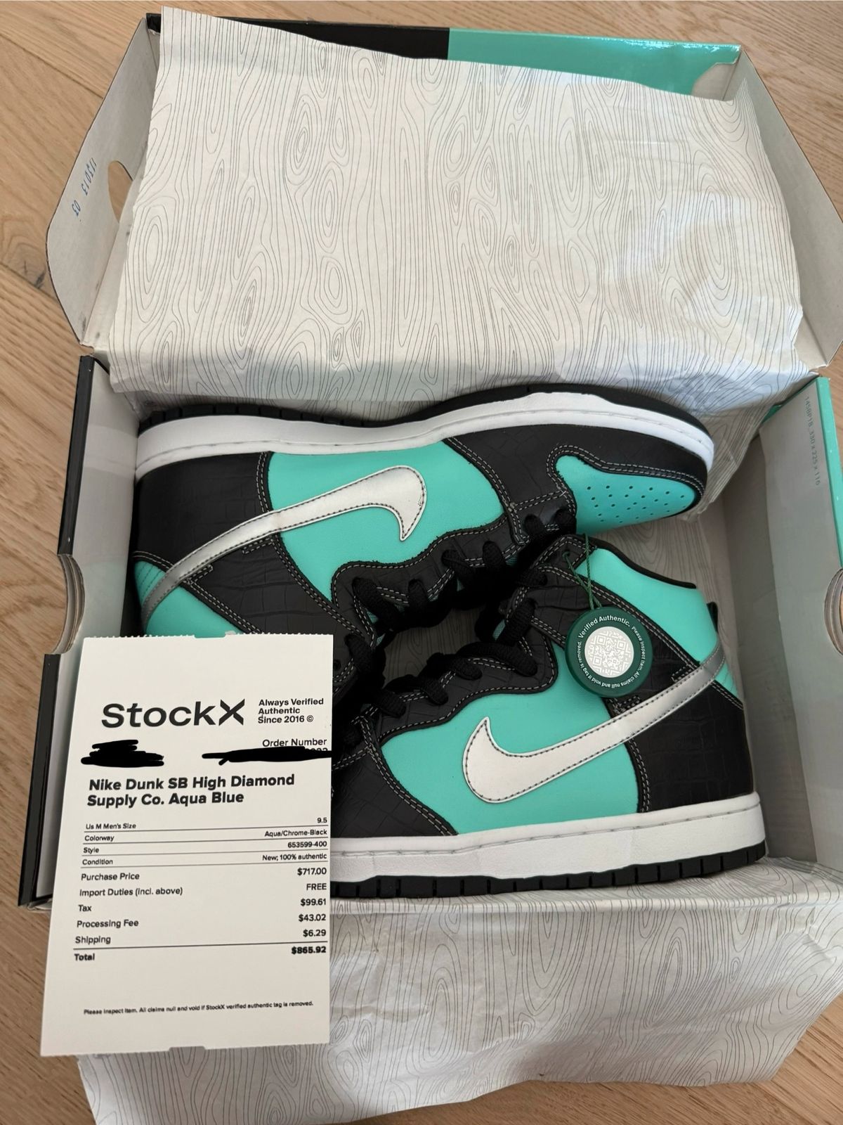 スニーカー Nike Dunk SB High Diamond Supply Co. Aqua Blue Nike SB Dunk High Diamond Supply Co. Aqua Blue | eBay