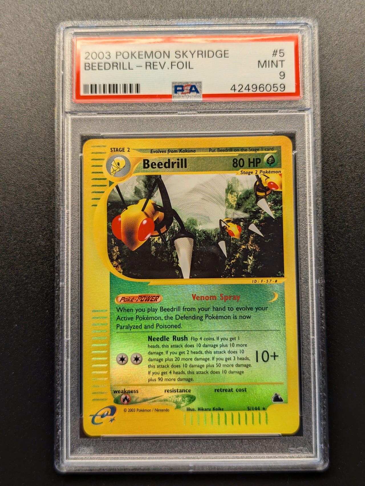 Skyridge Reverse Holo Beedrill PSA 9 | FINN-torget